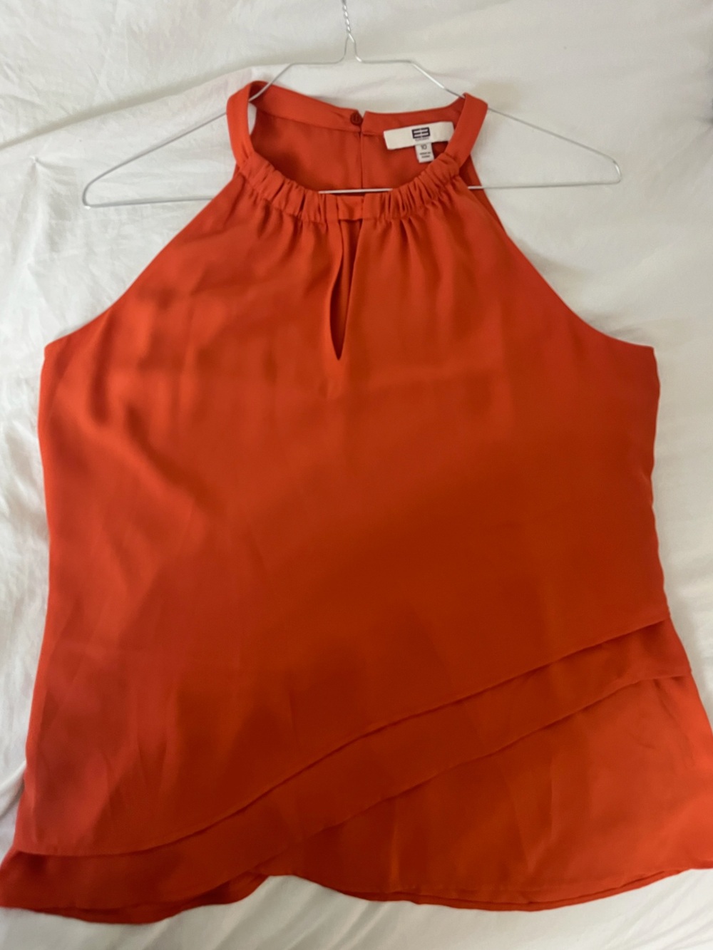 Etcetera Orange Sleeveless Blouse Top